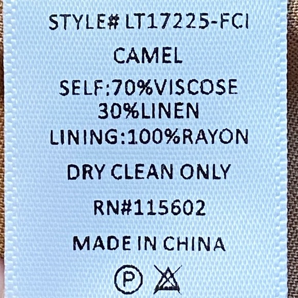 Lush Camel Cutout Blazer Twist Front Quiet Luxury Tailored S - Picture 10 of 10